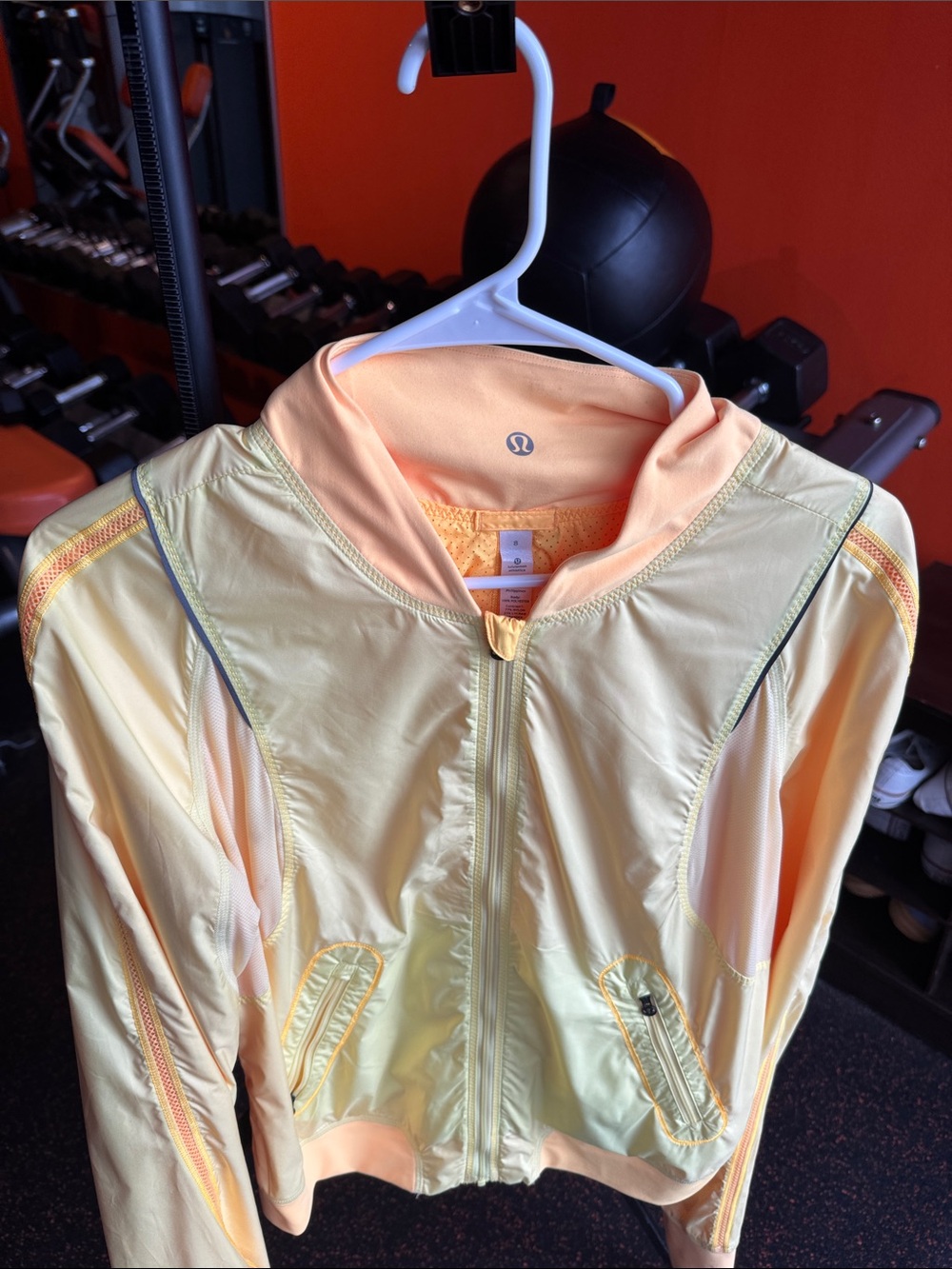 Lululemon Lightweight Peach-Yellow Zip Jacket